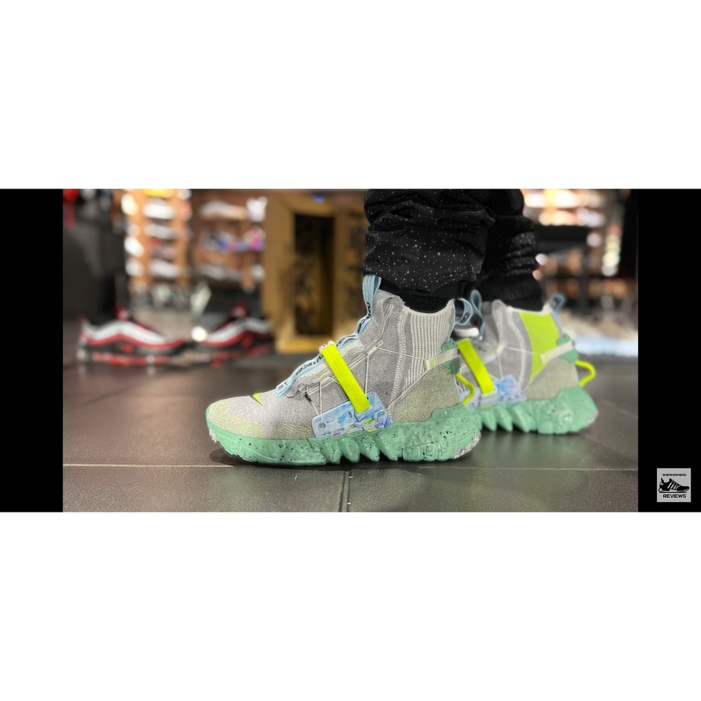 Nike Space Hippie 03 Men 9 Grey Green Recycled FastFit CQ3989-004 - Picture 2 of 10